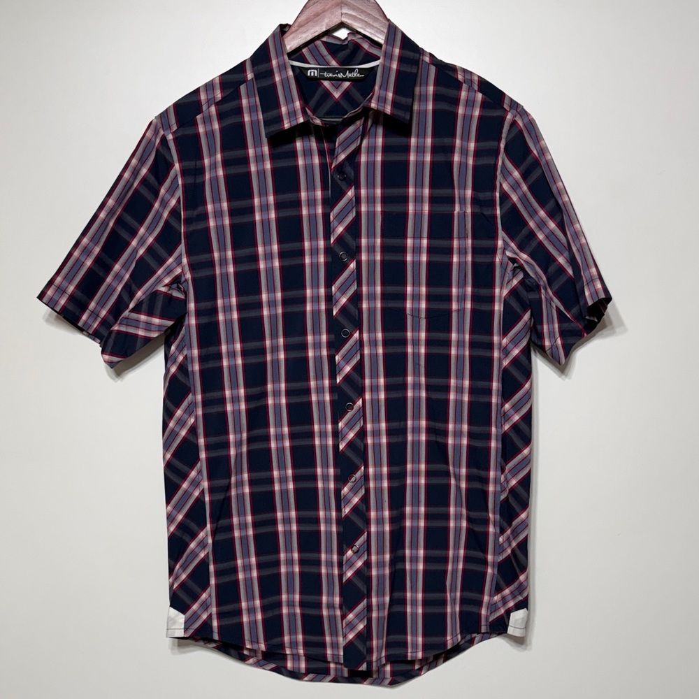 Travis Mathew Peluso Plaid Snap Button Shirt - Picture 1 of 14